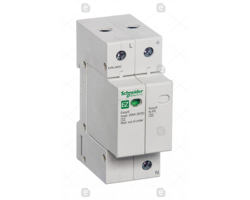 Ограничитель напряжения Easy 9 2П+Н Iн=10кА Im=20кА 230В (1) Schneider Electric