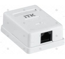 ITK Розетка информационная 1-м RJ45 8P8C CAT.5E UTP настен. бел. ITK CS2-1C5EU-12