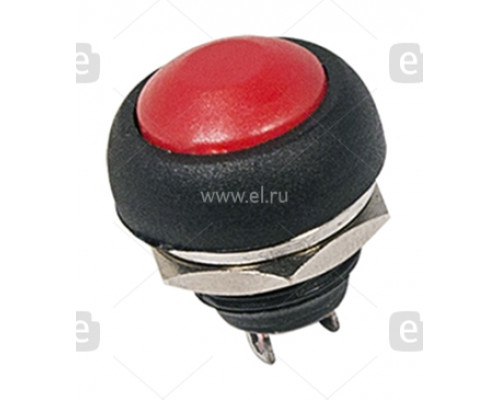 REXANT Выключатель-кнопка 250V 1А (2с) (ON)-OFF Б/Фикс красная Micro