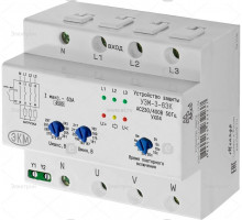 Реле контроля трёх фаз напряжения УЗМ-3-63К АС220/380В 50Гц 63А 4640016939237