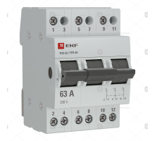 EKF PROxima Трехпозиционный переключатель ТПС-63 3P 63А