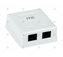 ITK Розетка инф. настенная RJ45 кат. 5Е UTP 2 порта CS2-1C5EU-22