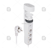 Удлинитель ETD-03U-150-wh (3 x 1,5) заземл., выкл. JAZZway .5059535