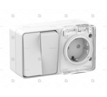 БЛОК:РО­З.з/к,шт.16А­,ВЫК.2-к.10А,IP54,БЕЛЫЙ AtlasDesign Profi54 (1) Schneider Electric