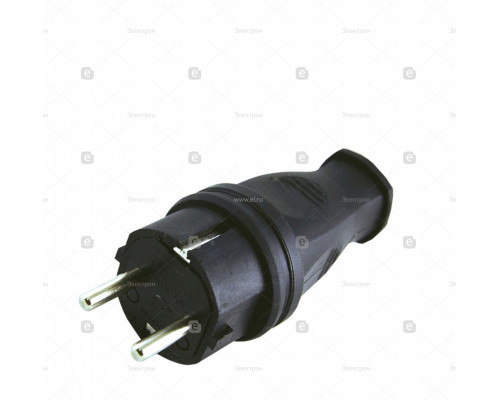 Вилка прямая каучук 2Р+РЕ 16А 250В IP44 TDM SQ0612-0001