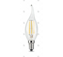 Лампа Gauss Filament Свеча на ветру 7W 580lm 4100К Е14 шаг. диммирование LED 1/10/50