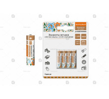 Элемент питания LR03 AAA Alkaline 1,5V BP-4 Народный