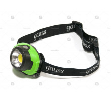 Фонарь налобный GFL302 3W 120lm 3xAAA LED Gauss 1/12/60