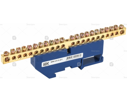 IEK Шина N ноль на DIN-изол ШНИ-6х9-22-Д-С