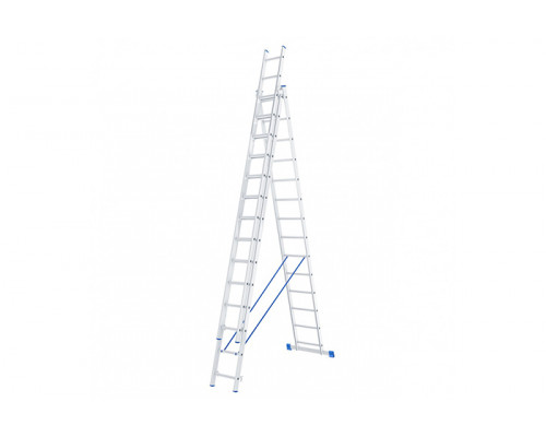 Лестница алюминиевая 3х14 ступеней трехсекционная СИБРТЕХ h=7,5м, до 150кг (97824)
