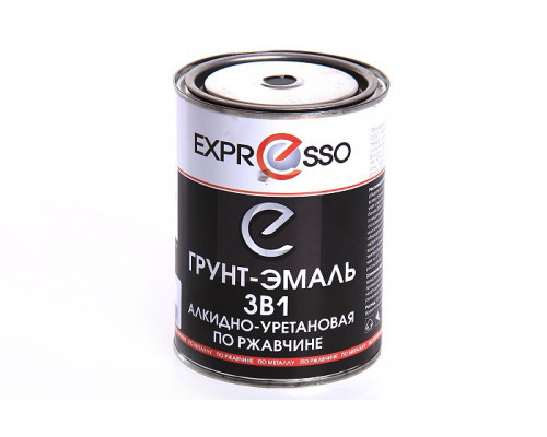 Грунт-эмаль алкидно-уретан 3 в 1 ЛАКОВАР EXPRESSO коричневая RAL 3007 (0,9кг)