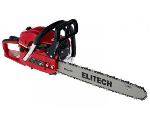 Бензопила ELITECH БП 45/18 (45см3, 1,8кВт/2,4л.с. ш-45см, 0.325/01.5мм, бак 0,55л, 7,5кг)