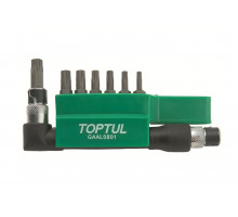 Набор бит TOPTUL "TORX" 1/4" Т10-Т40 30мм 8шт (GAAL0801)