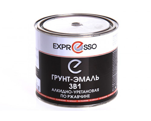 Грунт-эмаль алкидно-уретан 3 в 1 ЛАКОВАР EXPRESSO черная RAL 9005 (1,9кг)