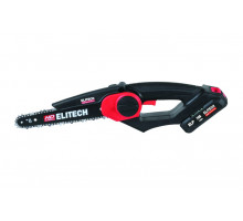 Пила цепная ELITECH HD CS 2008BLK (б/щ, 20В,1х20В Li-ion, шина 20см, шаг1/4, паз1,1мм)(E1611.016.00)