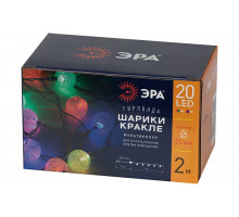 Гирлянда ERA Нить Шарики кракле, внутренняя IP20, d25мм, 2 м, 220 V, RGB ENIN - 25BG (112)