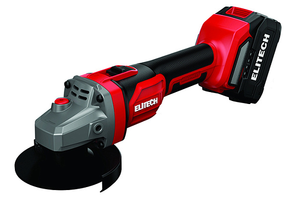 УШМ ELITECH 2012БЛ акк (Ø125,б/щет,20В,1х4.0Ач Li-ion, 0-8500об/м, пл.пуск,кейс, 1,6кг)Е2213.046.01