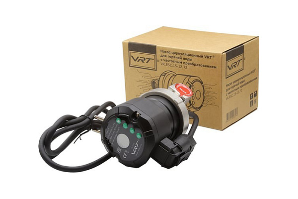 Насос циркуляционный VRT VR.ESC.15-12.72, 3-9 Вт, с частотным регулированием, для ГВС (274)