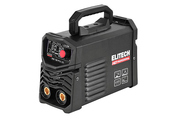 Инвертор ELITECH HD WM 180 PULSE (110-275В, 5,4кВт, 10-180А, 1,6-5мм, VRD, LCD)