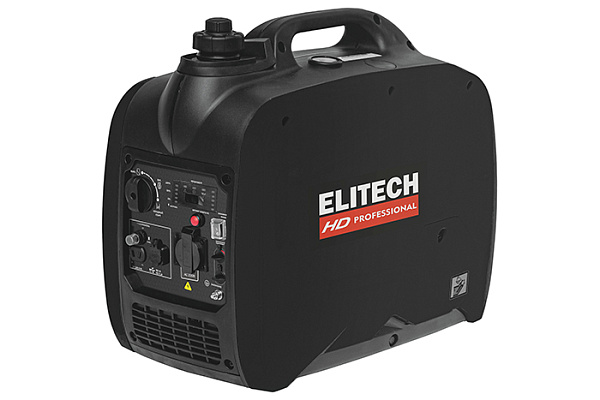 Бензогенератор ELITECH HD GIS 2000RМ инверторный (2,0 кВт, 220В, 22кг, руч.старт, дисплей)*